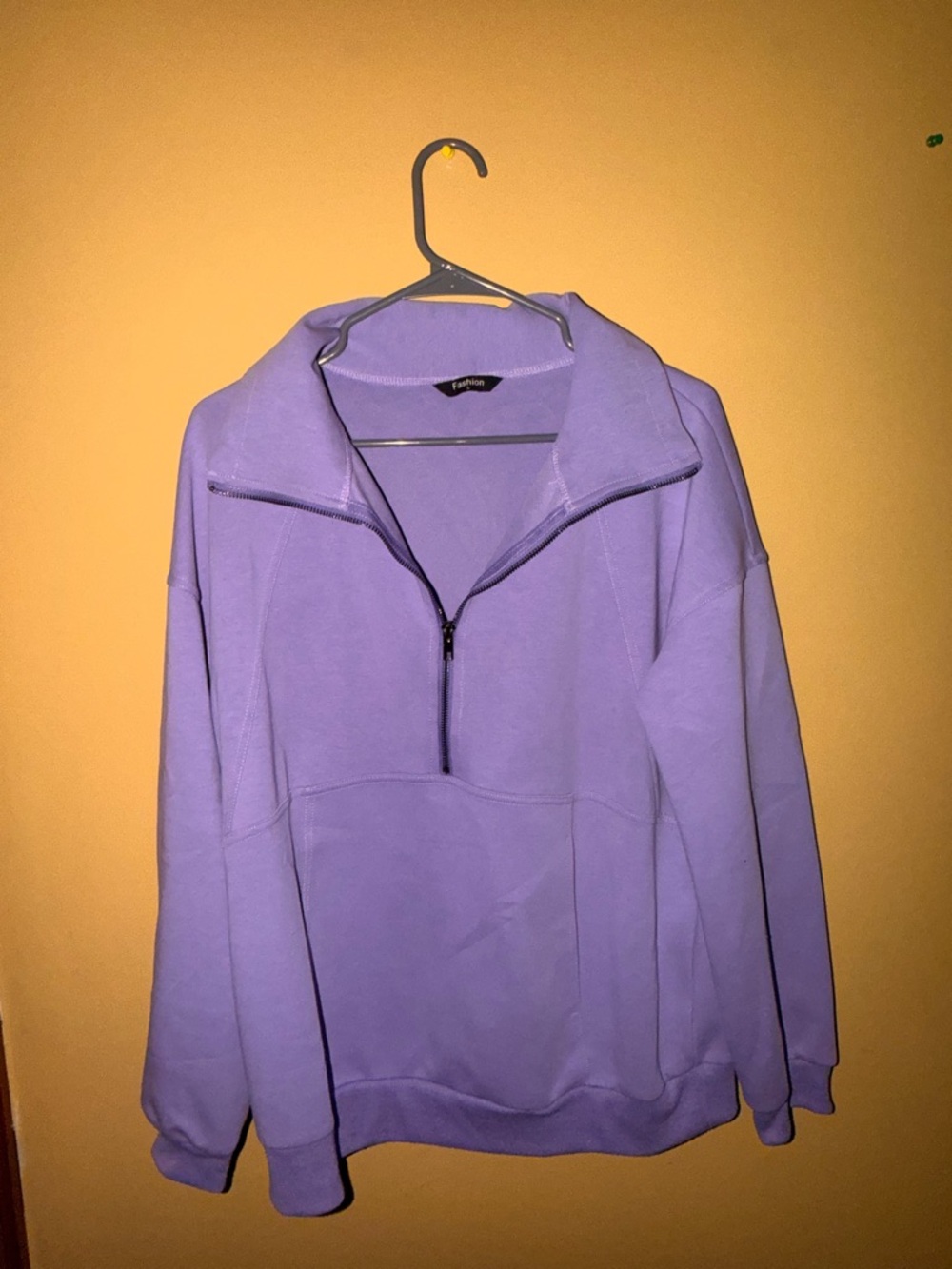 Lilac Half-Zip Pullover Sweatshirt